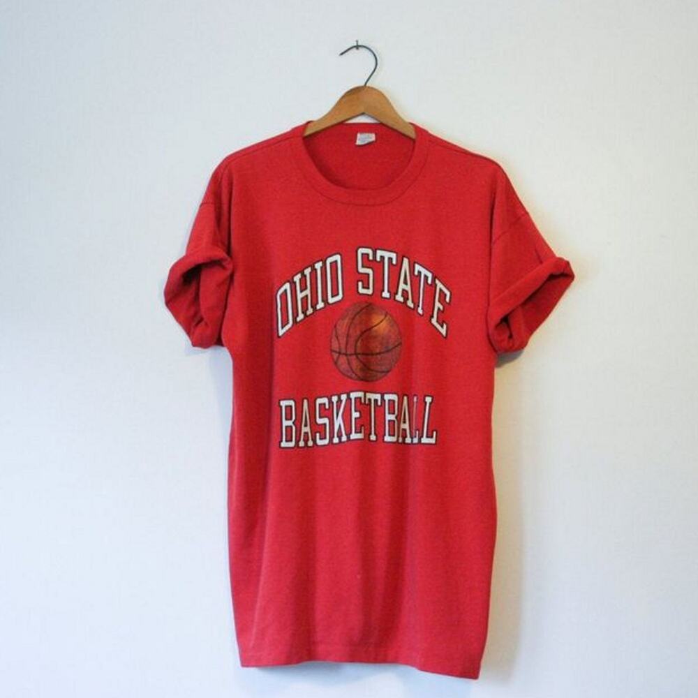 Vintage The Ohio State Buckeyes University OSU Basketball Champion T Shirt XL - Picture 1 of 4